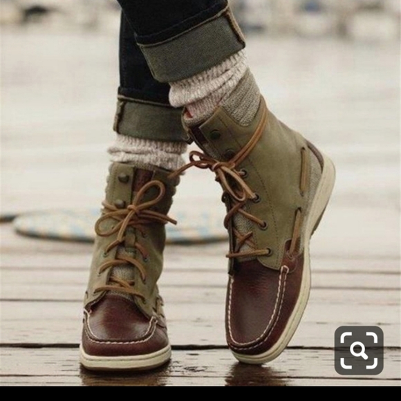 Sperry top sider Marella ankle booties green sz 6 - Picture 2 of 7